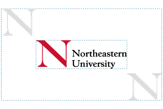 Spacing with the primaryNortheastern logo
