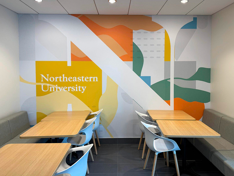 Empty northeastern branded classroom