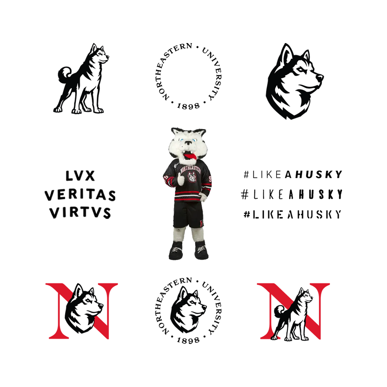 Northeastern University's spirit marks