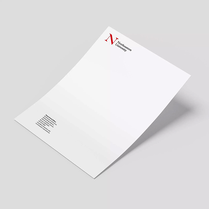 Northeastern letterhead