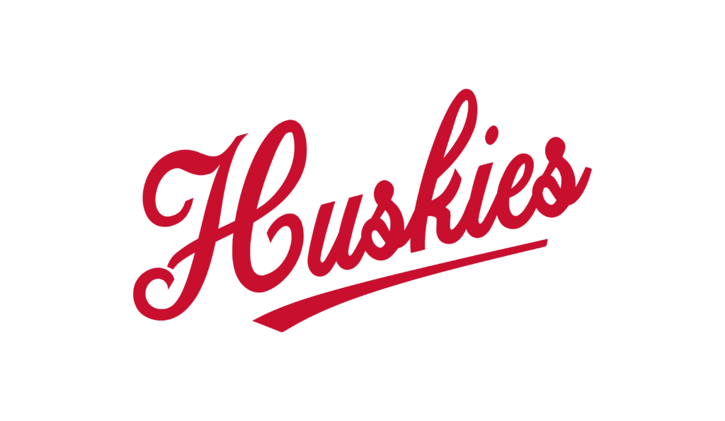 Red Huskies Script Wordmark example
