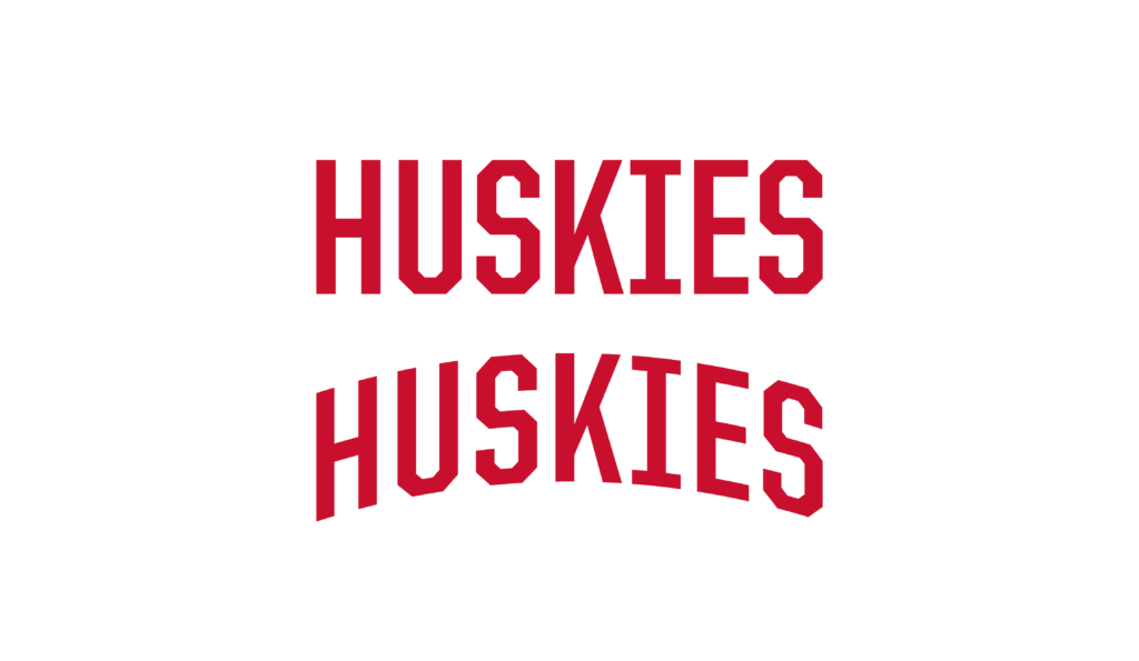 Red Huskies wordmark example