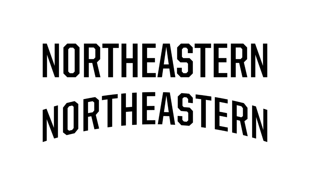 Black Northeastern Athletics Wordmark Example