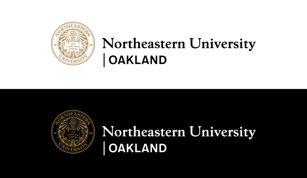 gold campus seal wordmark logo example