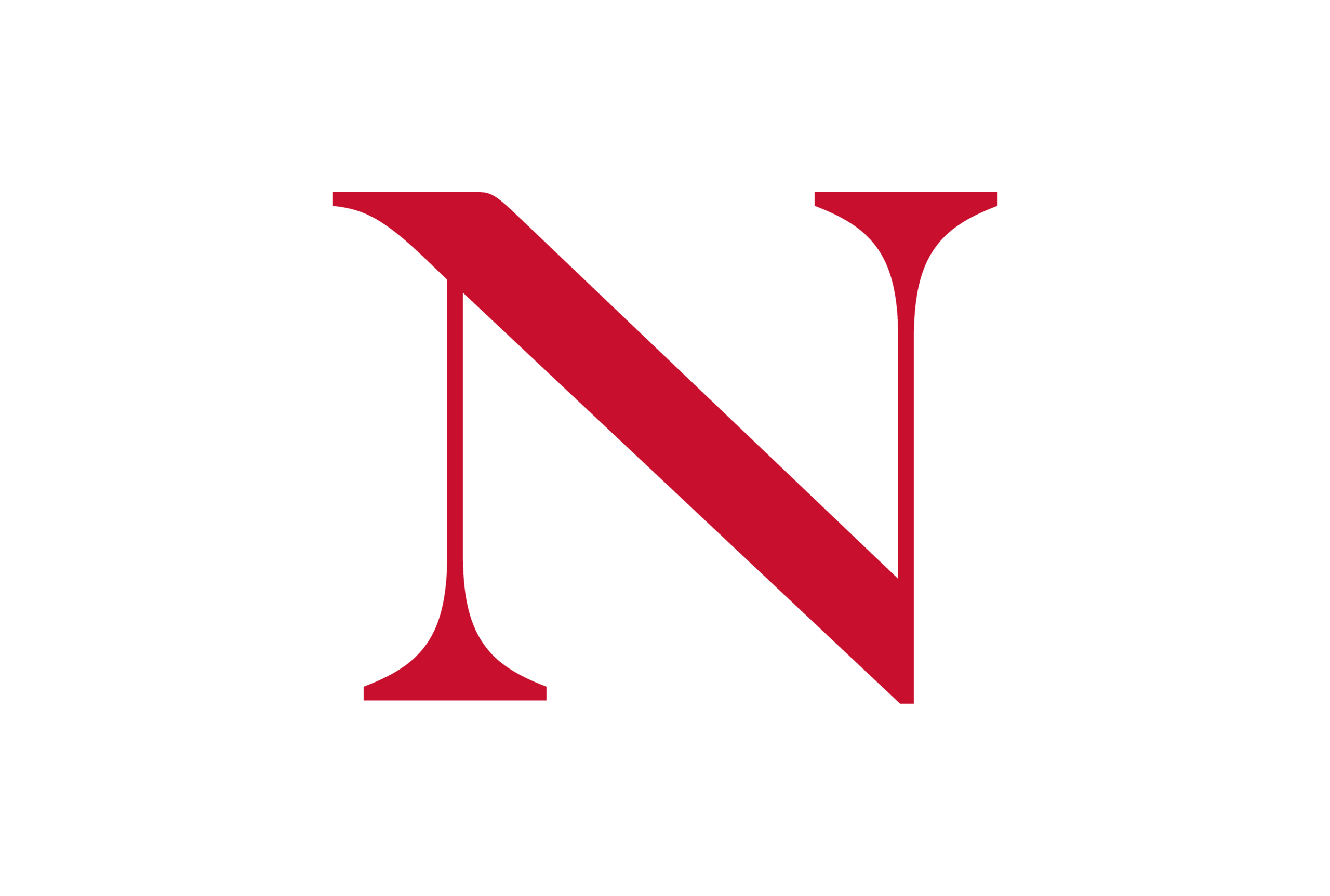Red primary monogram northeastern logo example