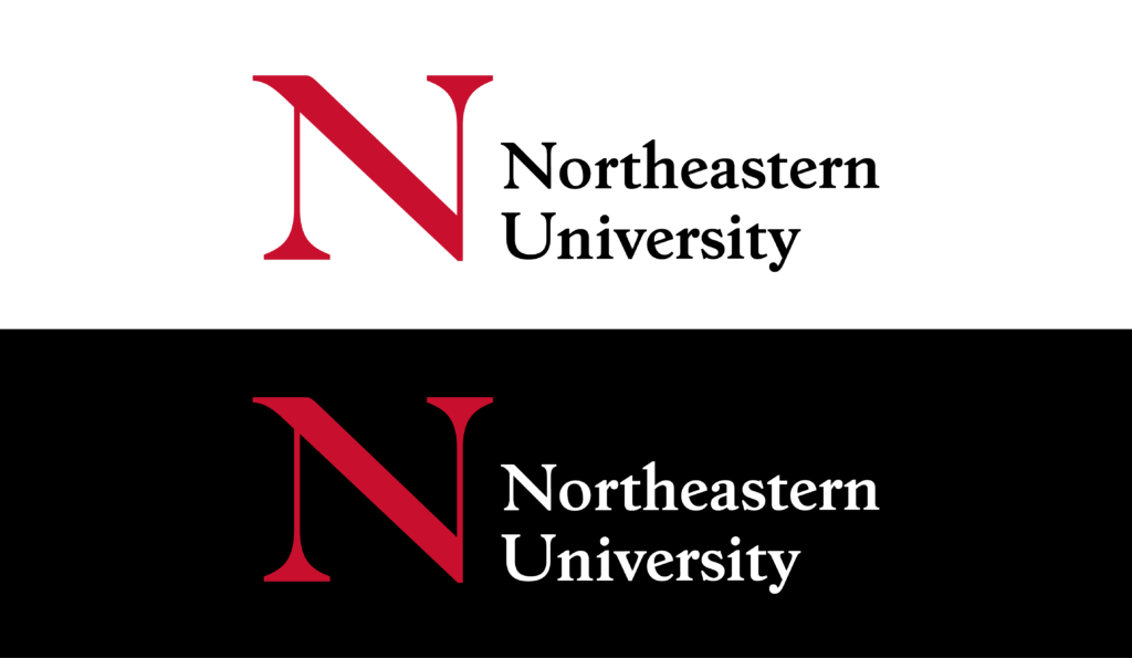 Red Primary northeastern university wordmark example