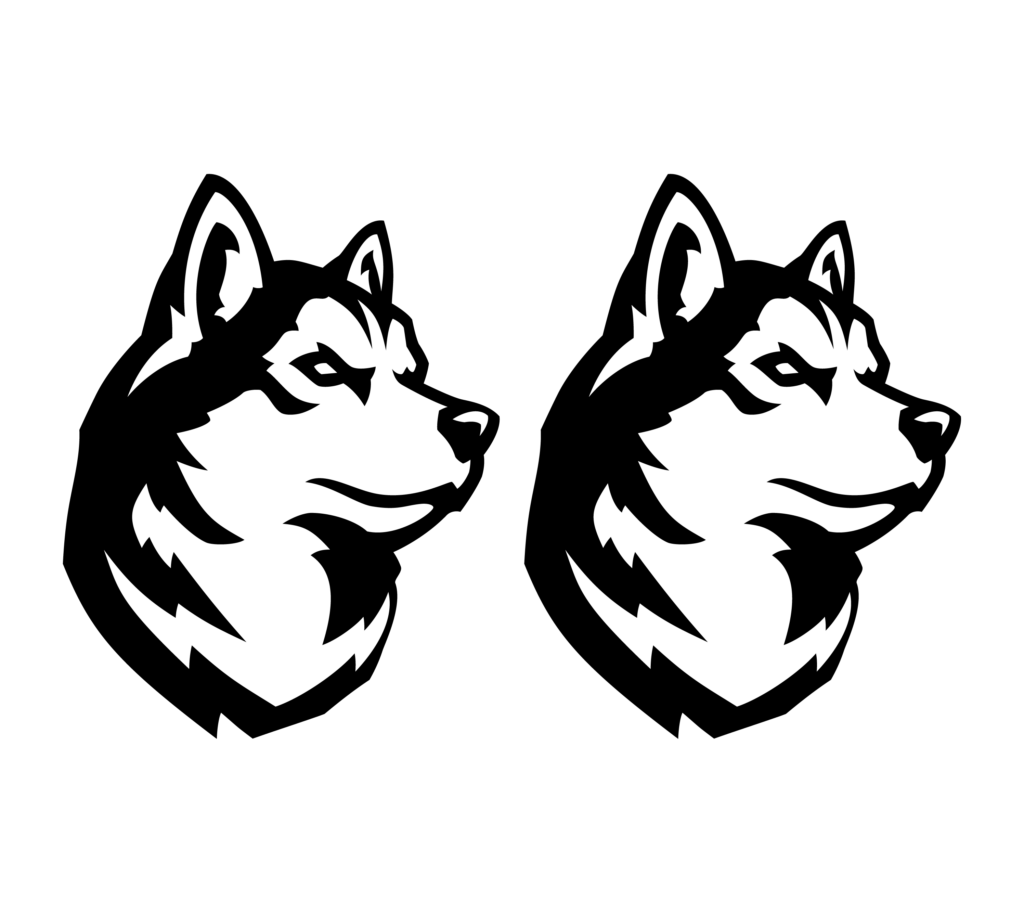 white king husky logo example