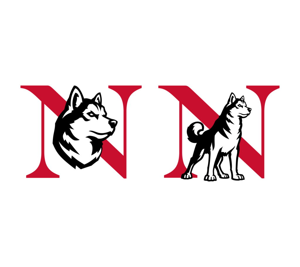 red monogram husky lockups example